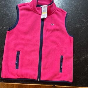 Vineyard Vines Kids Fuchsia Fleece Vest
